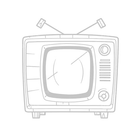 Black And White Tv Drawing Outline Sketch Vector, Wing Drawing, Black ...