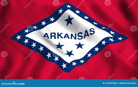 Flag Arkansas State US State Symbol Stock Illustration - Illustration ...