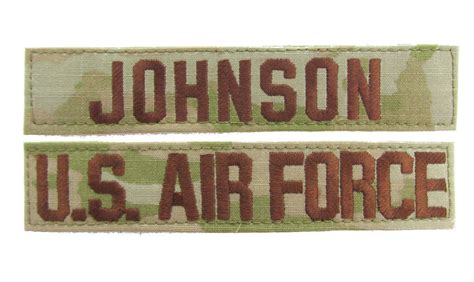 U.S. Air Force 3 Color OCP Name Tape - 2 Piece Set – Military Uniform ...