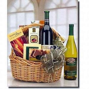 Traditional White Wine & Gourmet Basket | Same Day Wine Basket Delivery | Gourmet baskets, Wine ...