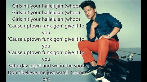 Bruno Mars-Uptown Funk!-Lyrics!! - YouTube