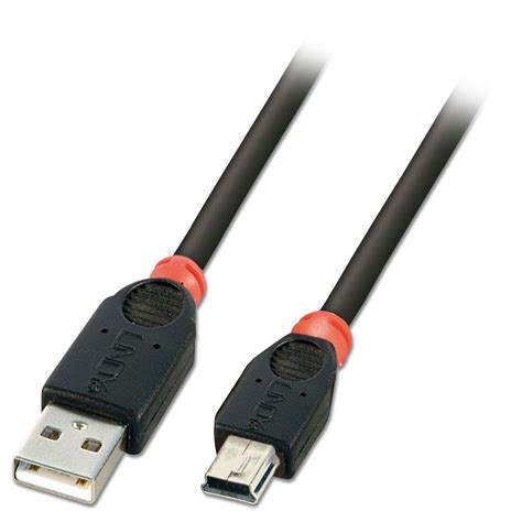 3m USB 2.0 Cable - Type A To Mini-B, Black - from LINDY UK