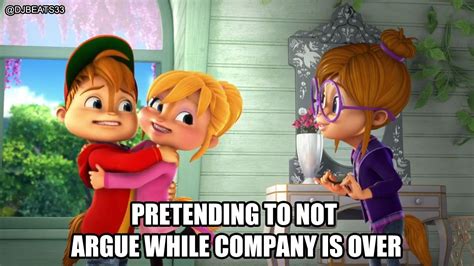 Gotta love all the subtle hints and talking through clenched teeth, right? | Chipmunks, Alvin ...