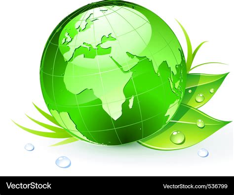 Green planet earth Royalty Free Vector Image - VectorStock