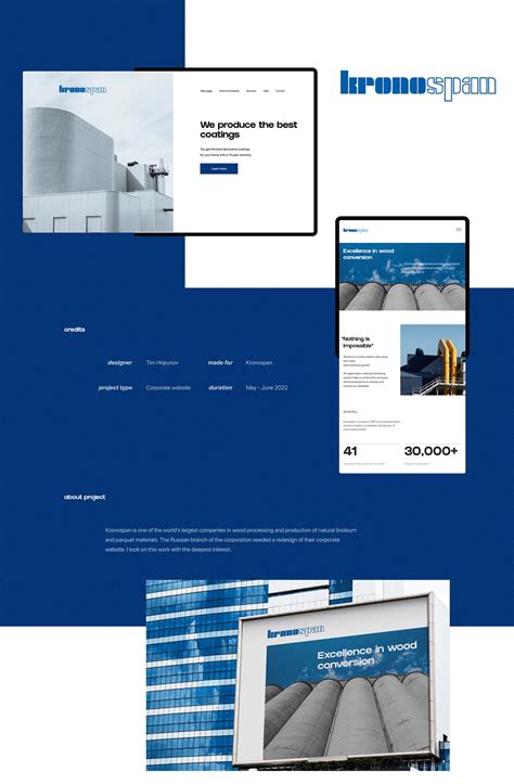 Kronospan Website Concept on Behance