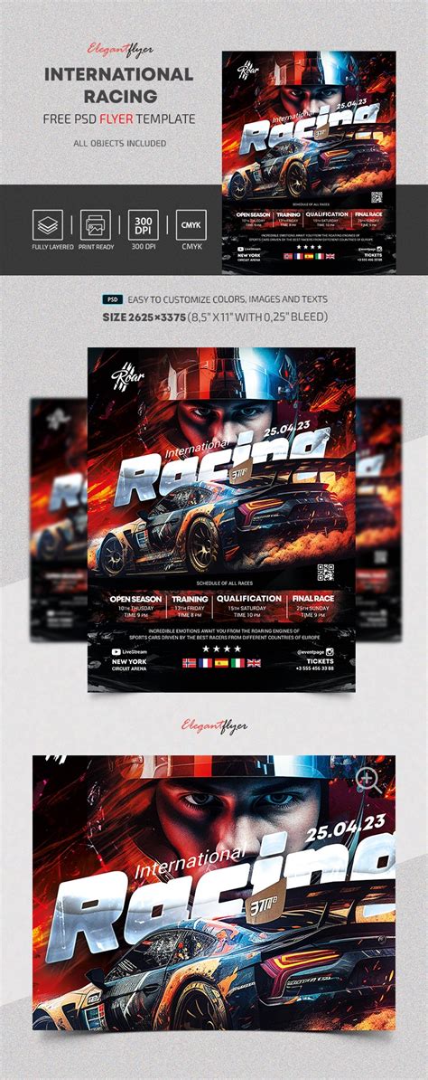 Black Exclusive International Racing Free Flyer Template PSD | by ...