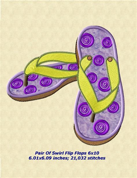 Flip Flop Fun Collection | Machine Embroidery Designs By Sew Swell