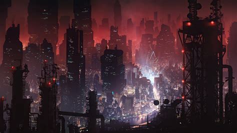 1360x768 Cyberpunk City Night View 4k Laptop HD ,HD 4k Wallpapers,Images,Backgrounds,Photos and ...