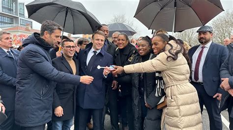 Emmanuel Macron and Tony Estanguet inaugurate Paris 2024 Athletes' Village