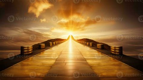 Golden path to success. Generative AI 29267969 Stock Photo at Vecteezy