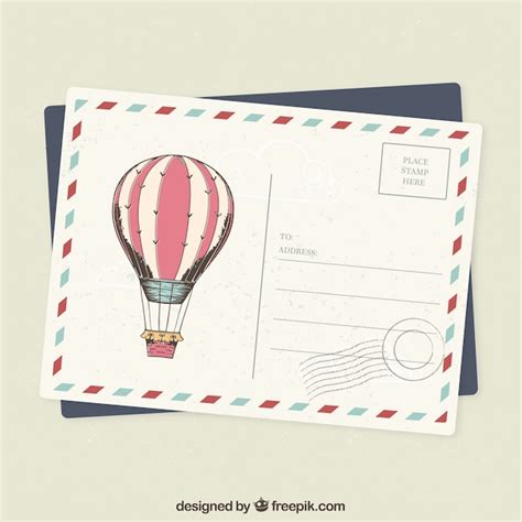 Postal card in vintage style Vector | Free Download