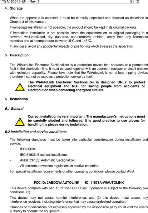 ABB PPMV WIAUTOLINK MV SECTIONALIZER WITH 2.4 GHz ISM BAND RADIO User Manual TEHI95094 AutoLink ...