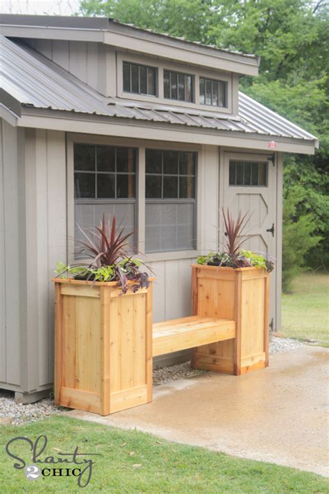 DIY Planter Box Bench - Shanty 2 Chic