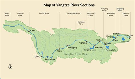 Yangtze River Maps: Maps of Location, Sections, Three Gorges Dam