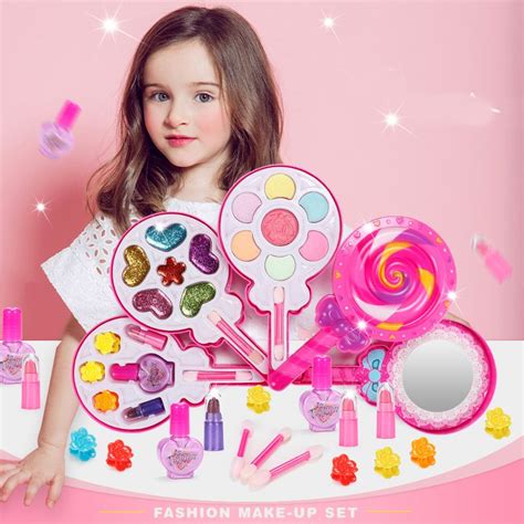 Girls Make Up Toy Pretend Play Kid Makeup Set Safety Non-toxic Makeup Kit Toy for Girls Dressing ...