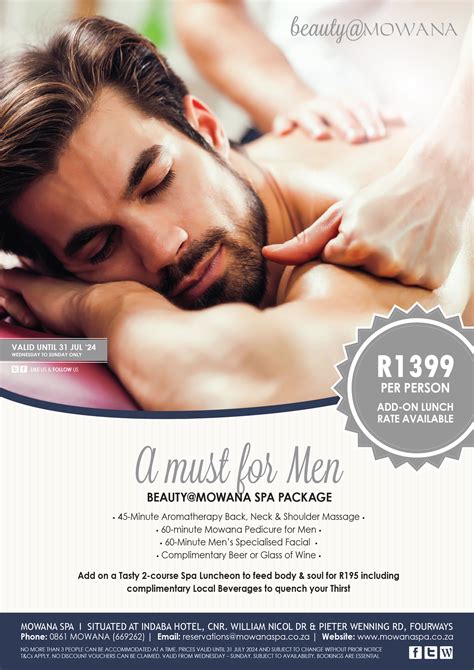 Mowana Spa | Must for Men Beauty@Mowana Pamper