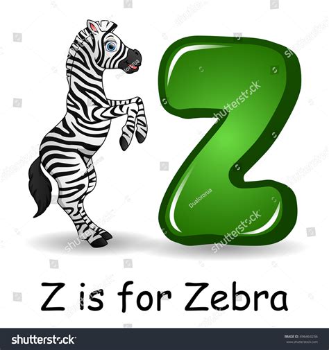 Animals Alphabet: Z Is For Zebra Stock Photo 496463236 : Shutterstock