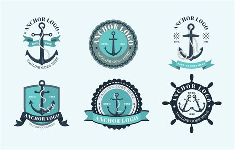 Vintage Anchor Logo Design Collection 16410823 Vector Art at Vecteezy