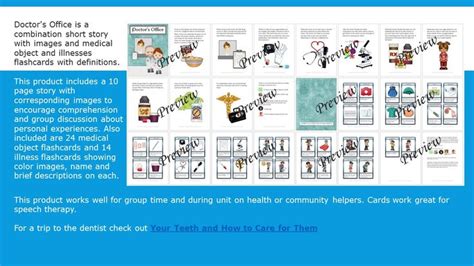 Doctor's Office Story and Flashcards | Doctor office, Flashcards, Life skills