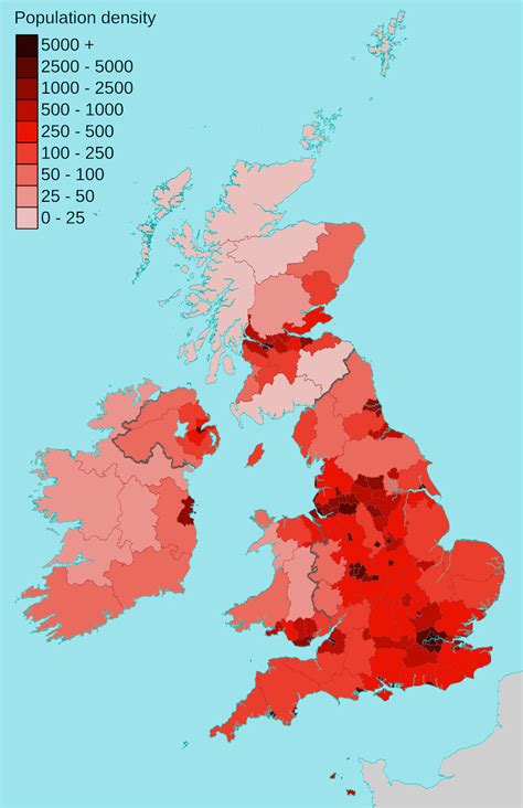 Population Map Of England