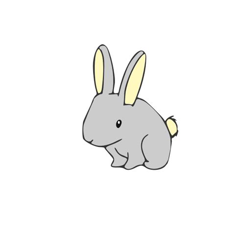 Vector illustration of cute fat bunny for coloring book | Free SVG