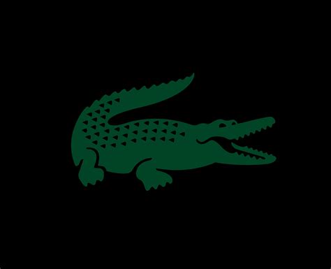 Lacoste Logo Brand Symbol Green Design Clothes Fashion Vector Illustration With Black Background ...