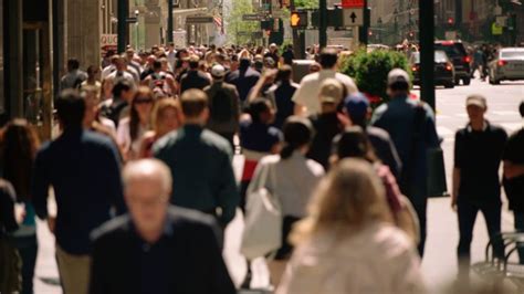 Crowded avenue. New York City. US. People walking in busy street of Manhattan. Stock Footage,# ...