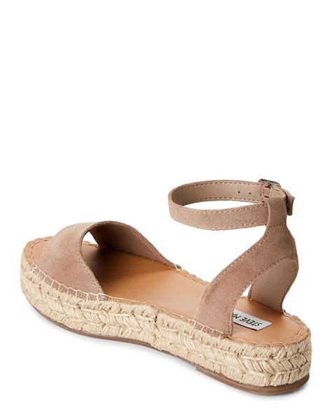 Steve Madden Suede Sand Irys Platform Espadrille Sandals - Lyst