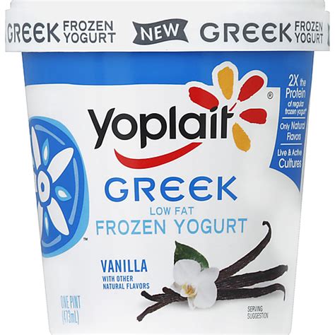 Yoplait Frozen Yogurt, Greek, Low Fat, Vanilla 1 pt | Shop | Walter Mart