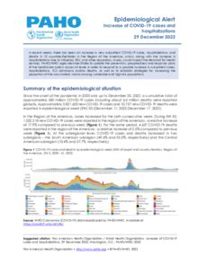 Epidemiological Alert - Increase of COVID-19 cases and hospitalizations ...