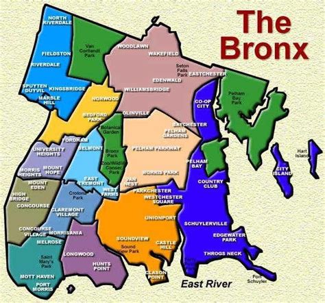 Map of the Bronx | The bronx new york, Bronx nyc, Bronx