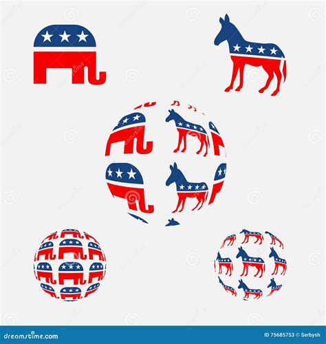 USA Political Parties Symbols Editorial Stock Photo - Illustration of graphic, political: 75685753