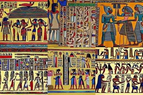 a detailed painting of the Egyptian book of the dead - Arthub.ai