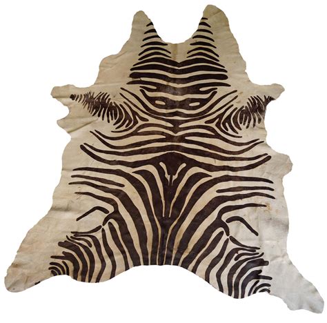 Designer Cowhide Rug - Brown and Tan Zebra – Luxe Furniture Inc