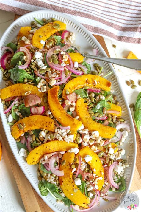 Roasted Pumpkin Salad Recipe (so tasty!) | Seeking Good Eats