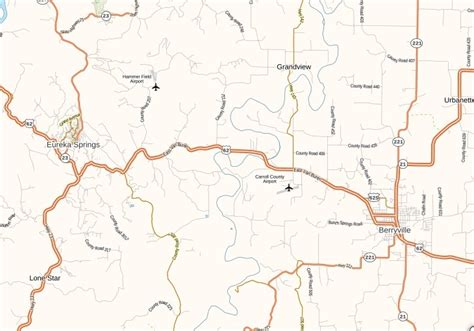 Carroll County Airport Map, Arkansas