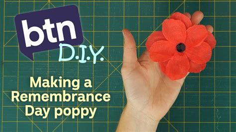 Making a Remembrance Day Poppy - BTN DIY - YouTube