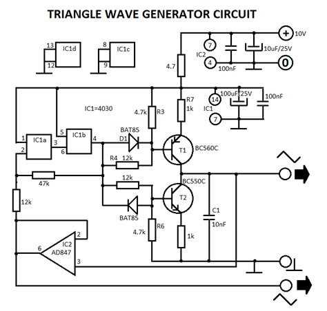 Triangle Wave Generator Circuit