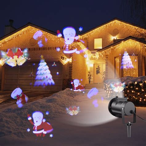 Night Light LED Projector Light Lawn Landscape Lamp Garden Halloween Christmas Decoration Santa ...
