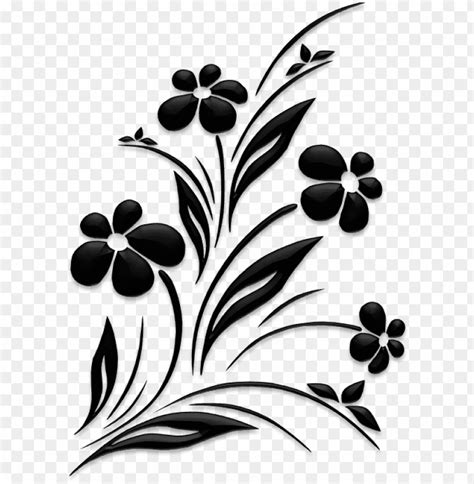 Free download | HD PNG flower design black and white PNG transparent ...