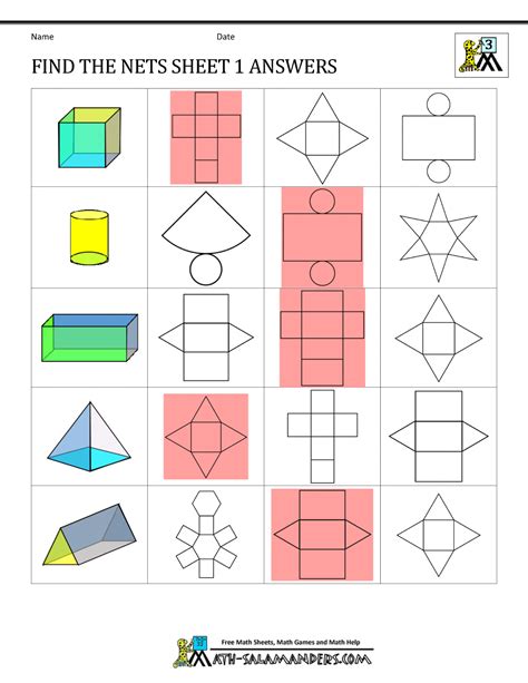 simple 3d polygons - Google Search | 3d shapes worksheets, Math ...