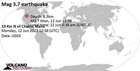 Quake Info: Moderate Mag. 3.7 Earthquake - 12 mi North of Challis ...