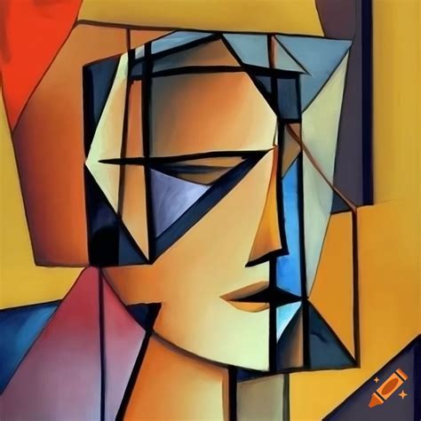 Abstract art in cubism style on Craiyon