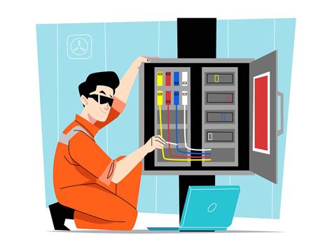 Electrical Technician Vector Illustration (AI)