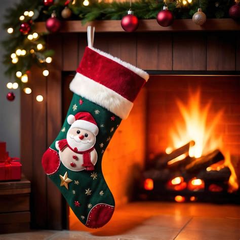 Premium AI Image | christmas stockings on fireplace