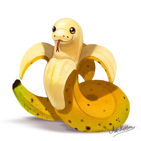 creature doodle #18 banana snake by ArtKitt-Creations on DeviantArt | Fruit animaux, Dessin ...