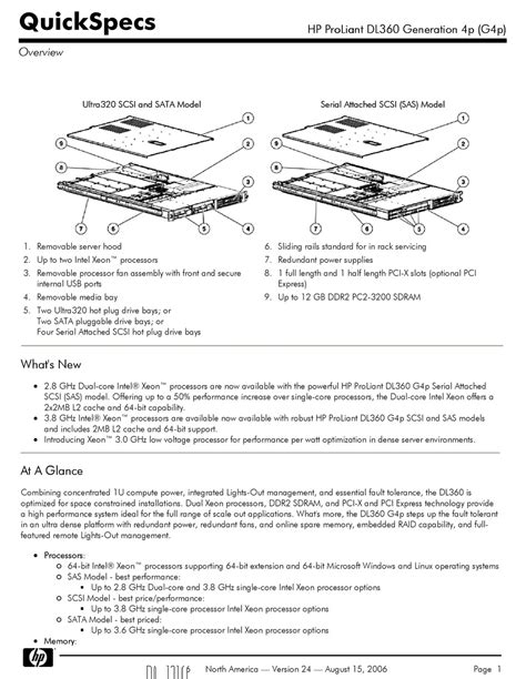 HP PROLIANT DL360 SPECIFICATION Pdf Download | ManualsLib