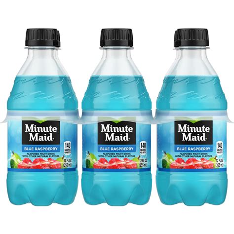 Minute Maid Blue Raspberry Juice Drink Bottles, 12 fl oz, 6 Pack - Walmart.com