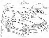 Minivan Coloring Page sketch template