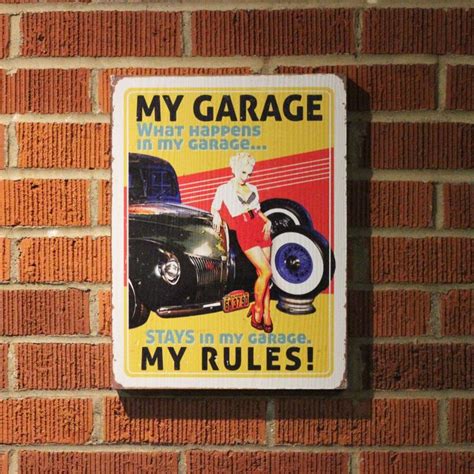My Garage My Rules - What Happens In My Garage Wooden Sign | johnnylawmotors.com | Wooden signs ...